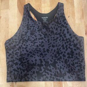 Old Navy Girl’s Black/Gray Leopard Print Sports Bra